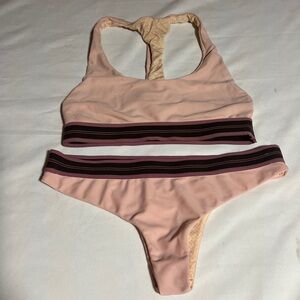 Acacia Swimwear Blush and Black Bikini Set